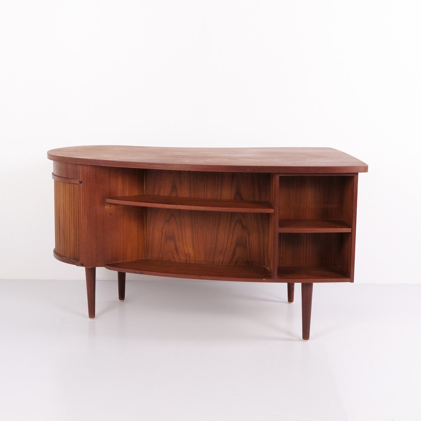 Kai Kristiansen Model 54 Kidney Desk In Teak With Bar Cabinet By Feldballes Møbelfabrik 1960s photo 2848.0