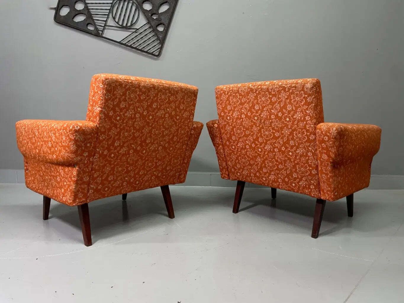 photo furniture Paar Retro Fauteuils | Mid-Century Gestoffeerde Lounge Stoelen | Tsjechisch / Midden-Europees | Midden 20e Eeuw