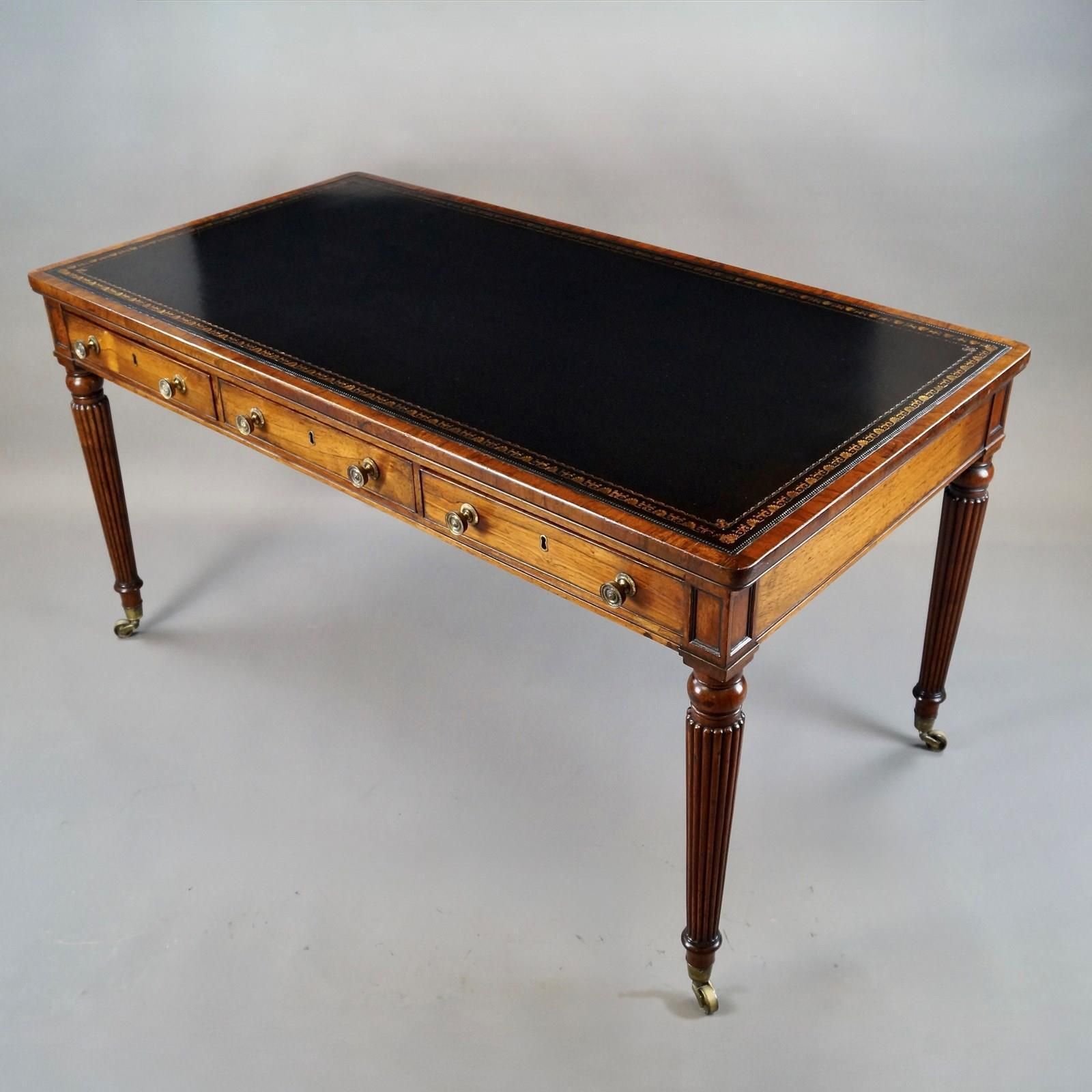 A Superb Regency Rosewood Writing Table photo Furniture