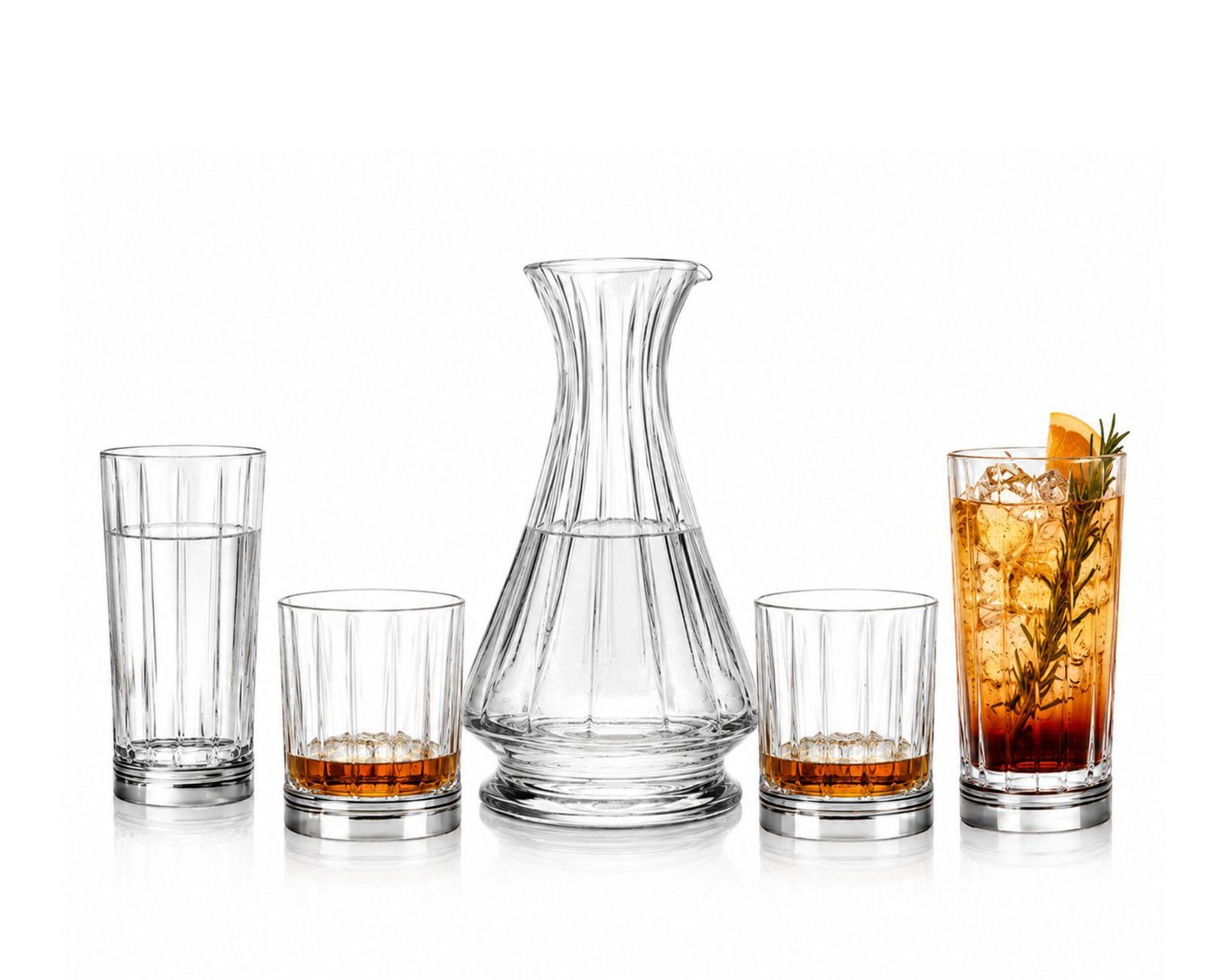Karafset | 5-delig | Whiskyglazen | Cocktailglazen