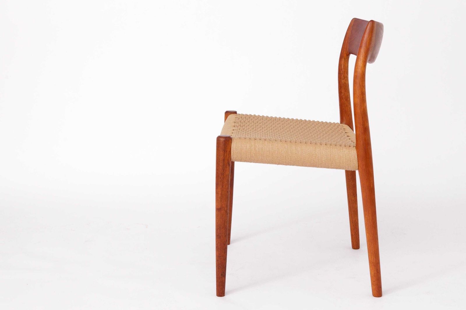 Set Of 6 Niels Otto Moller Model 77 Chairs, 1950s – Teak Wood, Renewed Seat Weavings, Vintage Danish Design, Worldwide Shipping photo 3842.0