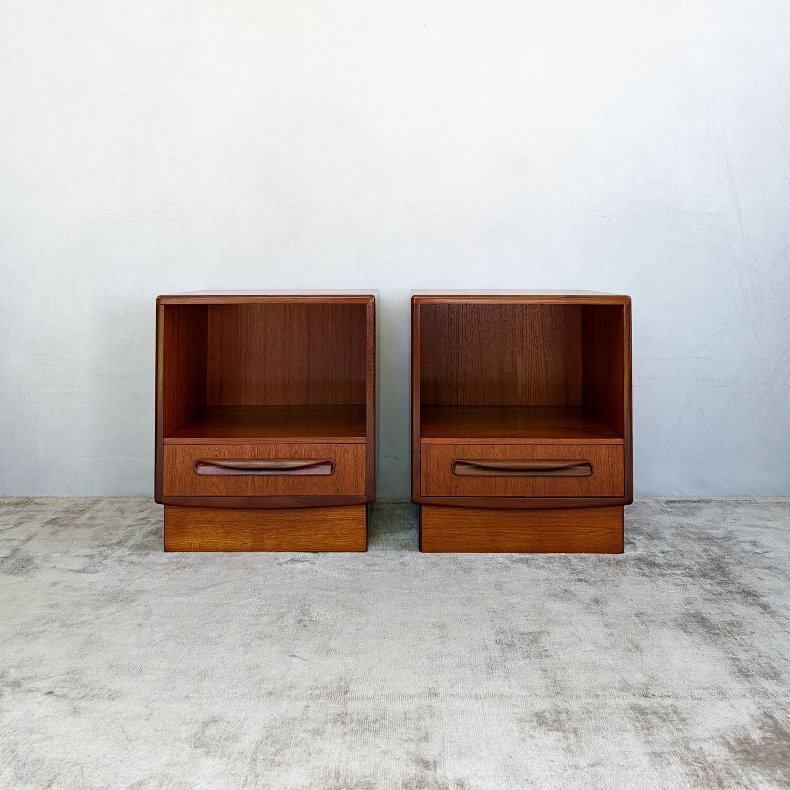 Pair Of G Plan Fresco Teak Bedside Cabinets photo furniture