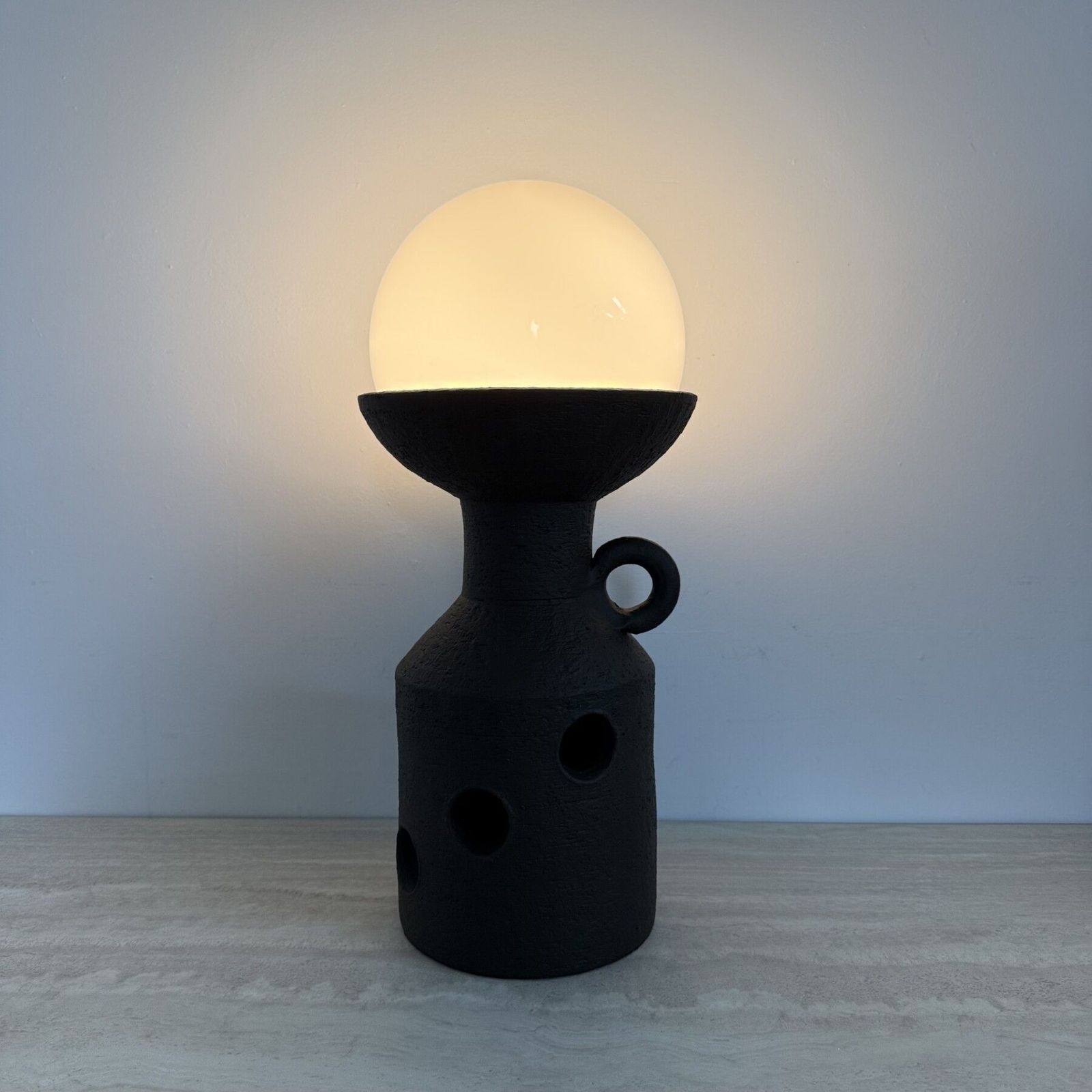 Grote Doria Leuchten keramische tafellamp / vloerlamp, jaren 1970 photo furniture