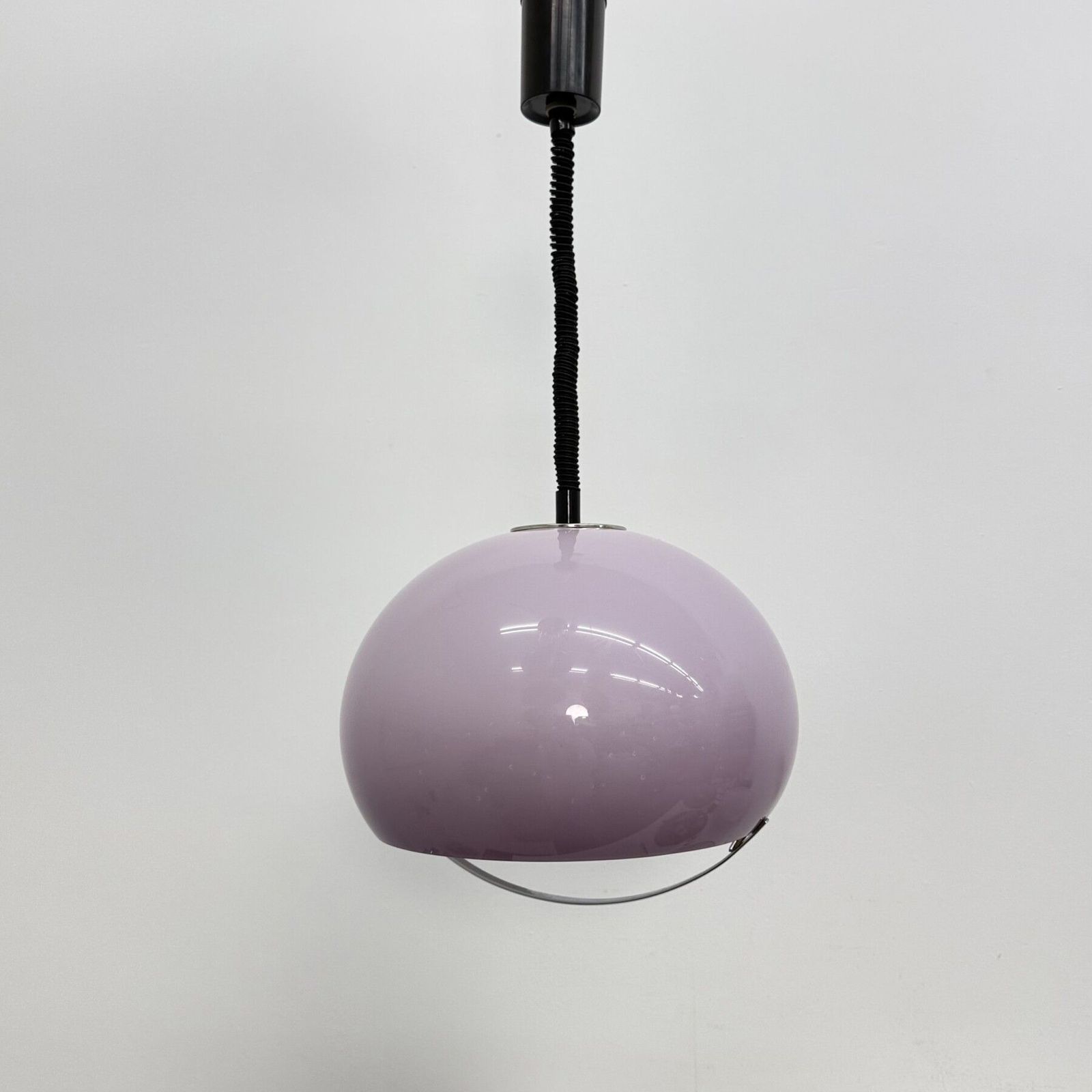 photo for sale Mid-Century hanglamp van paars kunststof, Harvey Guzzini voor Meblo, jaren 1970