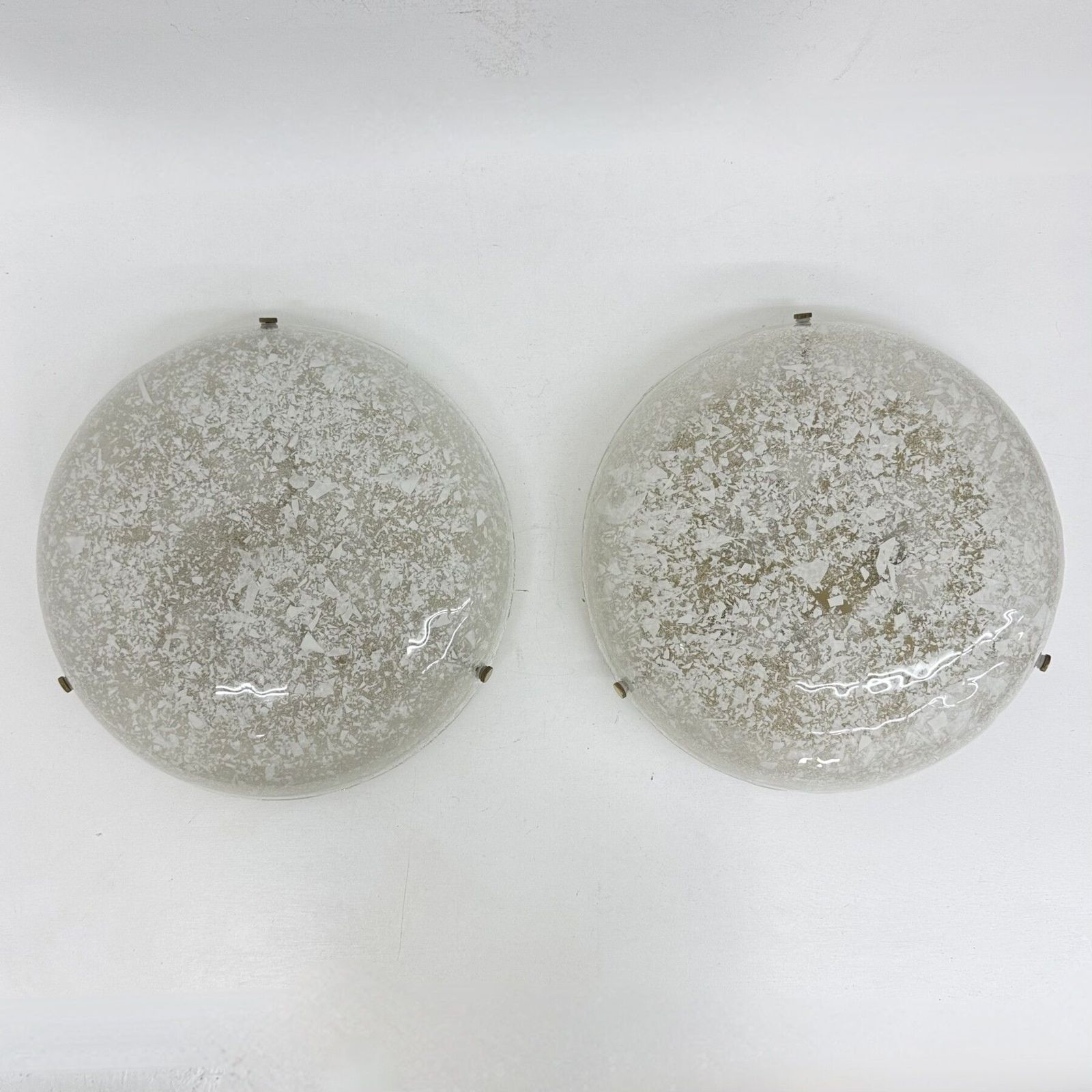 Mid Century Pair Of Murano Glass Wall Lamps Sconce By Hillebrand , Germany, 1970s photo vinterior