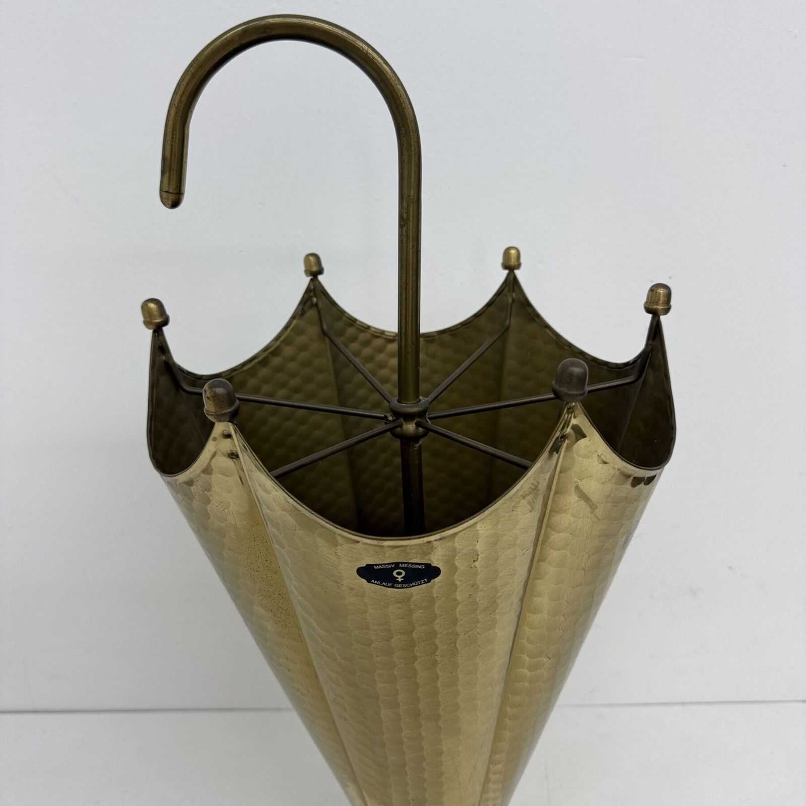 photo vintage Mid-Century Design Messing Paraplubak, jaren 1970