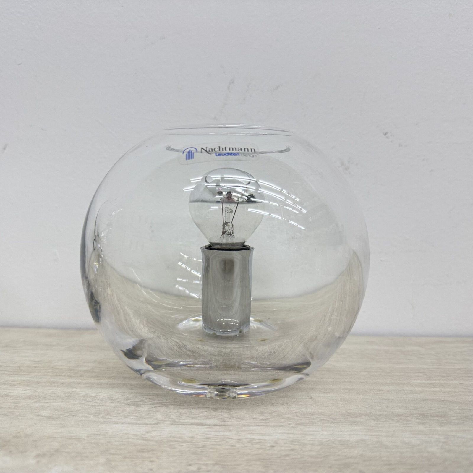 photo buy Paire de lampes de table sphériques en cristal Nachtmann Leuchten, années 1970