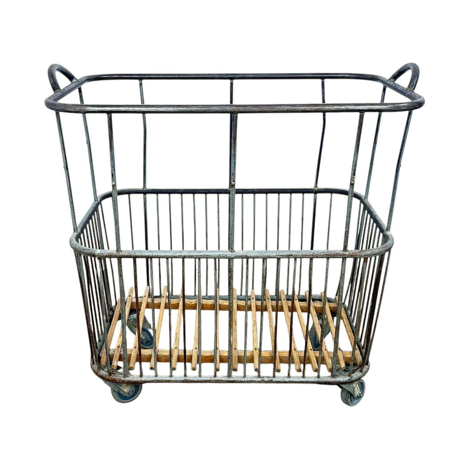 Vintage Industrial French Metal Bakery Cart photo Furniture