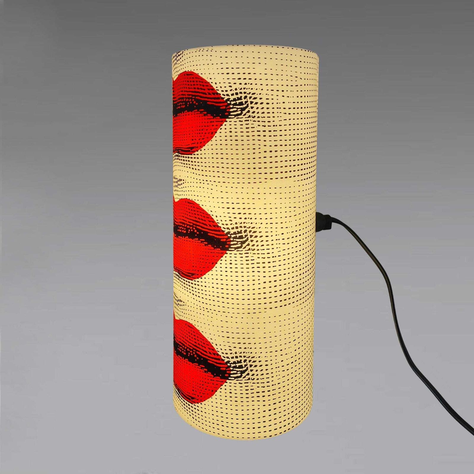 photo furniture 1990s Piero Fornasetti "Kisses" Table Lamp For Antonangeli, Follia Pratica Collection.