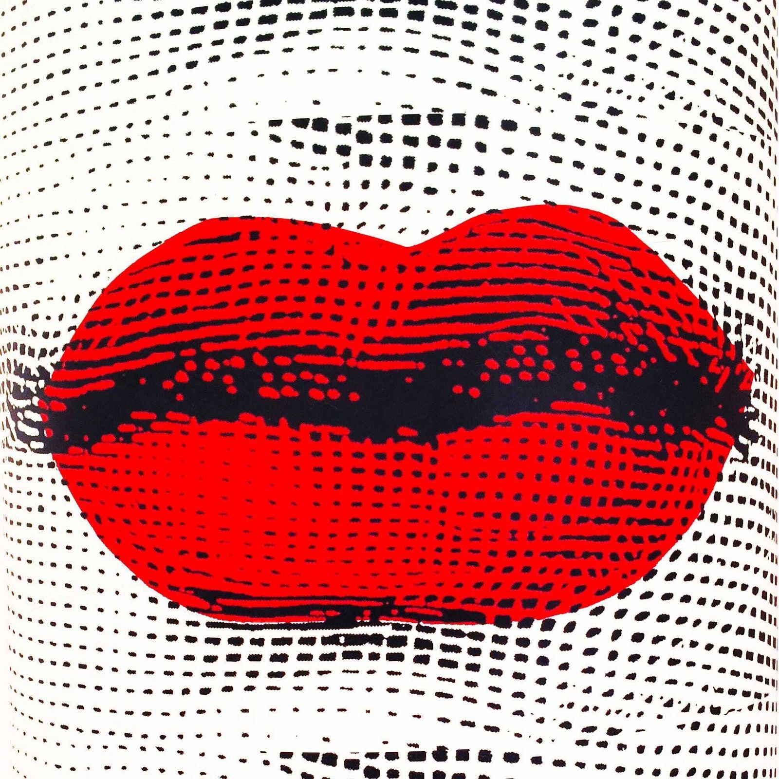 photo vinterior Piero Fornasetti "Kisses" tafellamp voor Antonangeli, Follia Pratica collectie, ca. jaren 1990.