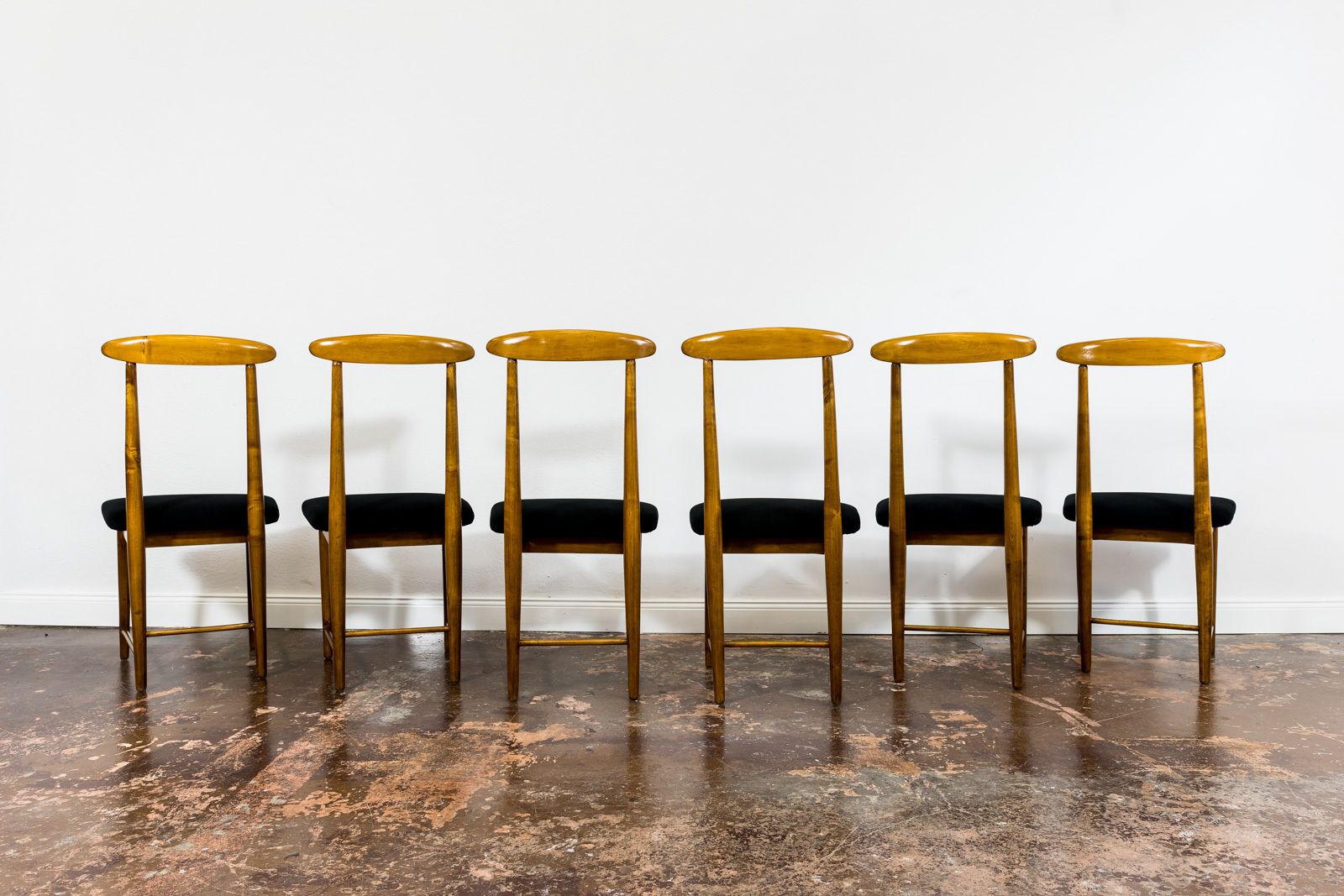 Mid Century Dining Chairs By Bernard Malendowicz, Poland, 1960s, Set Of 6 photo for sale