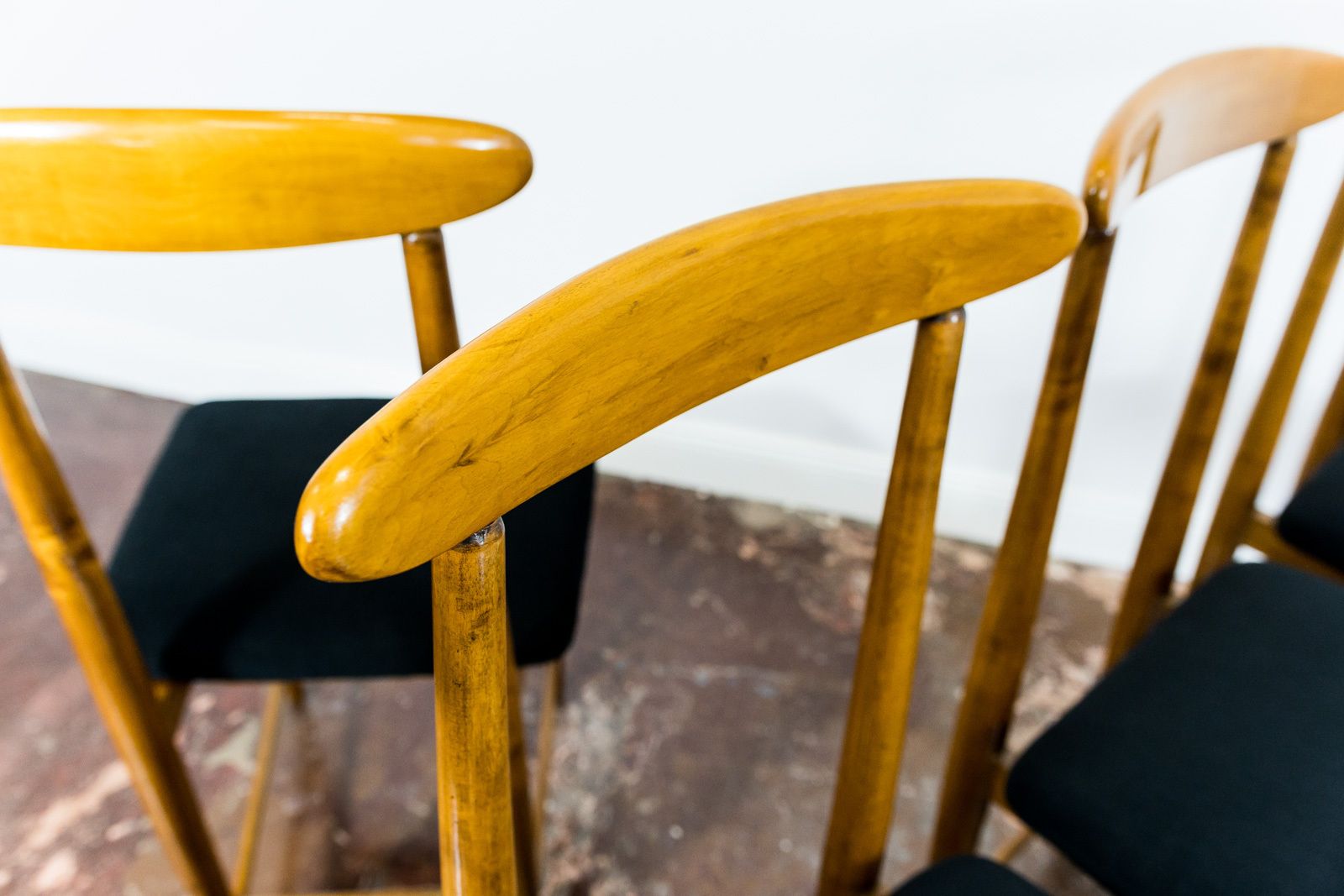 photo vintage Mid-Century eetkamerstoelen van Bernard Malendowicz, Polen, jaren 1960, set van 6