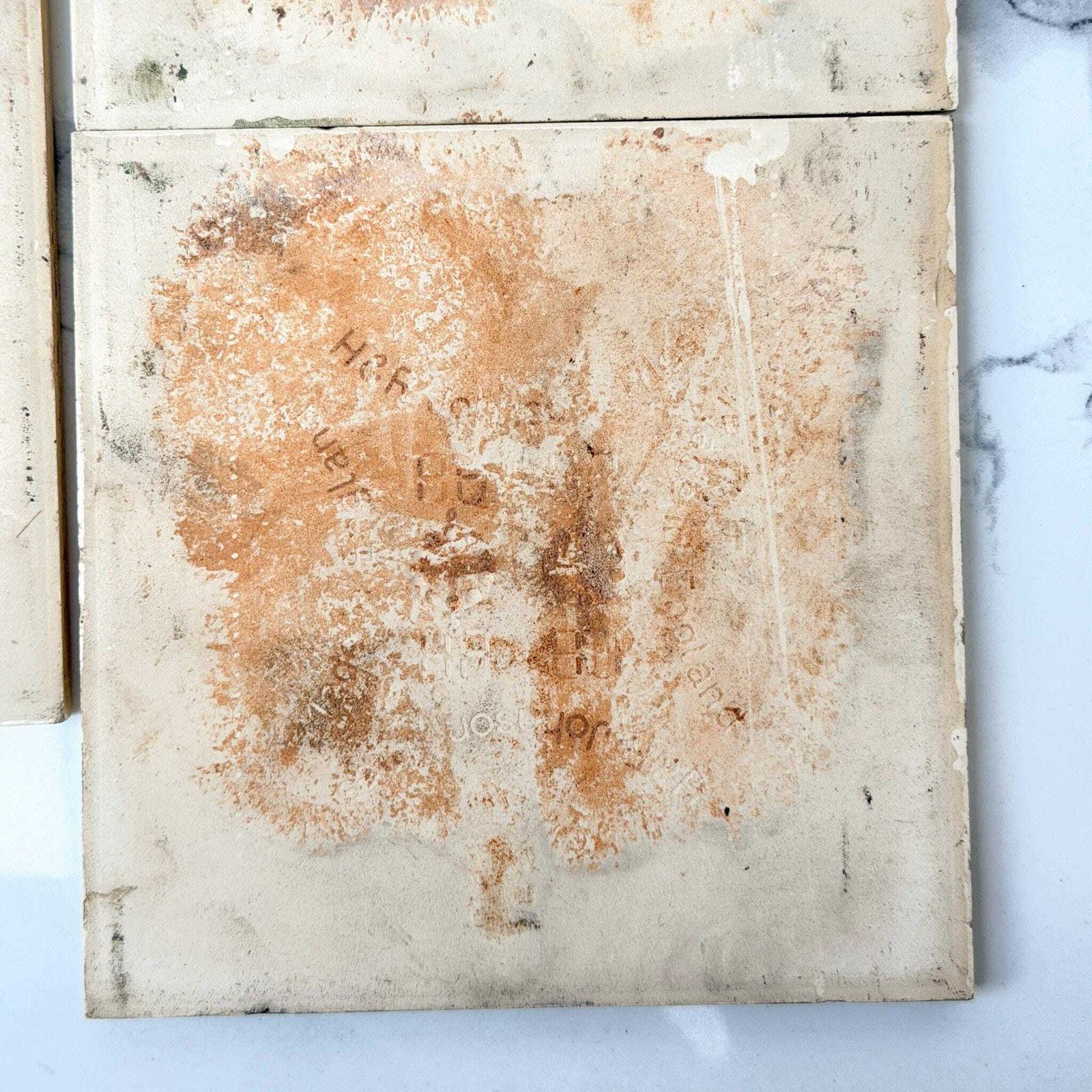 photo buy H&R Johnson Art Nouveau Floral Ceramic Tiles Set 6 Vintage