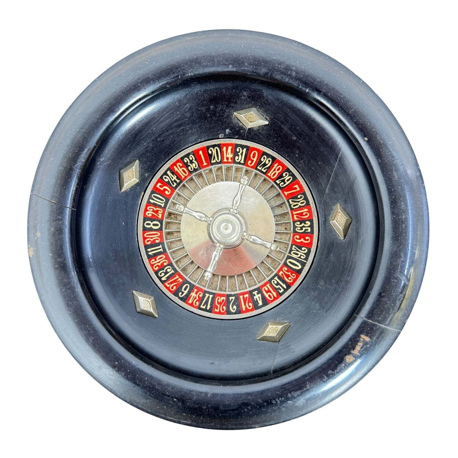 Vintage French Miniature Roulette Wheel photo vinterior