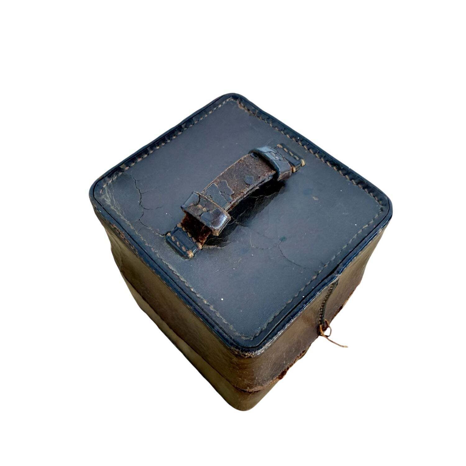 Antique Travel Perfume Bottles In Leather Case photo 70.0
