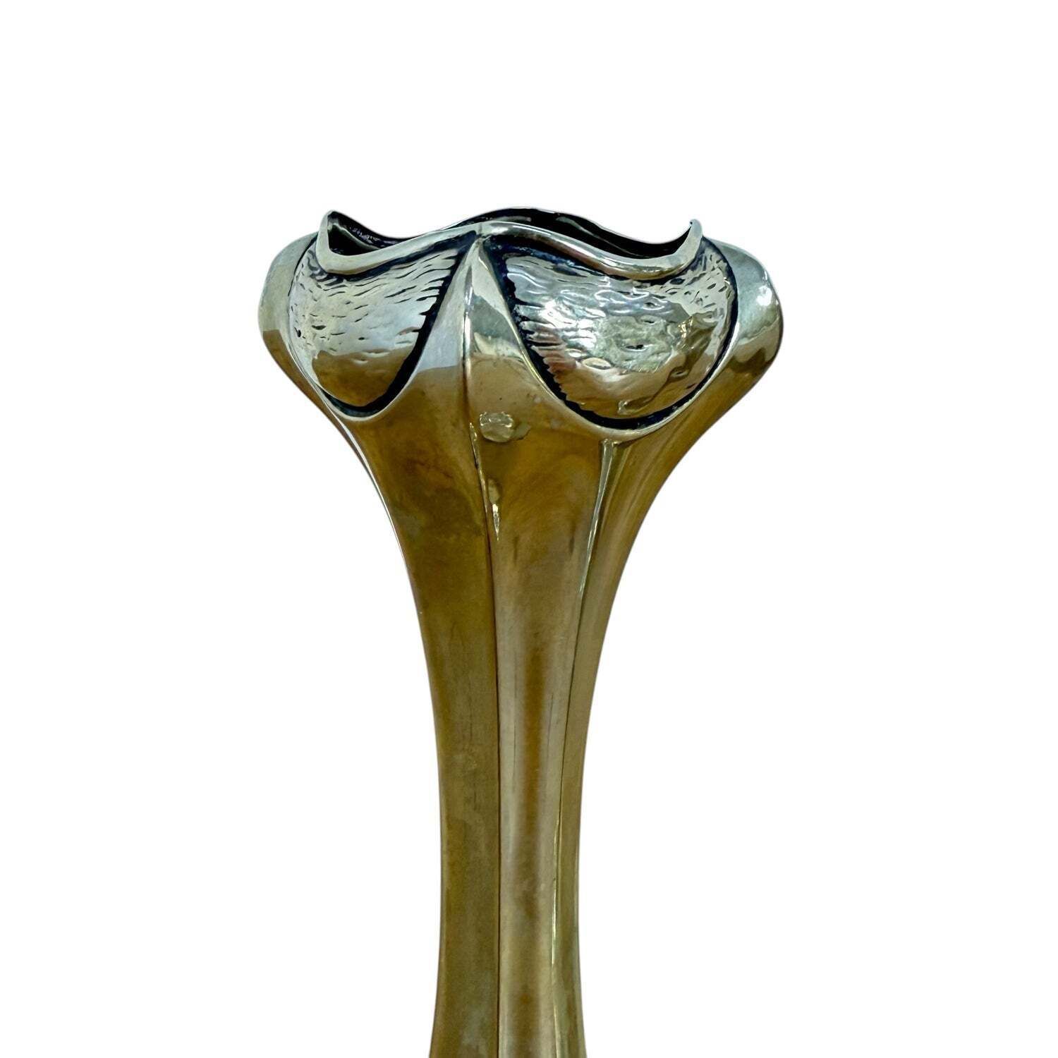 Paar Art Nouveau Verzilverde Knopvaasjes photo Woonaccessoires