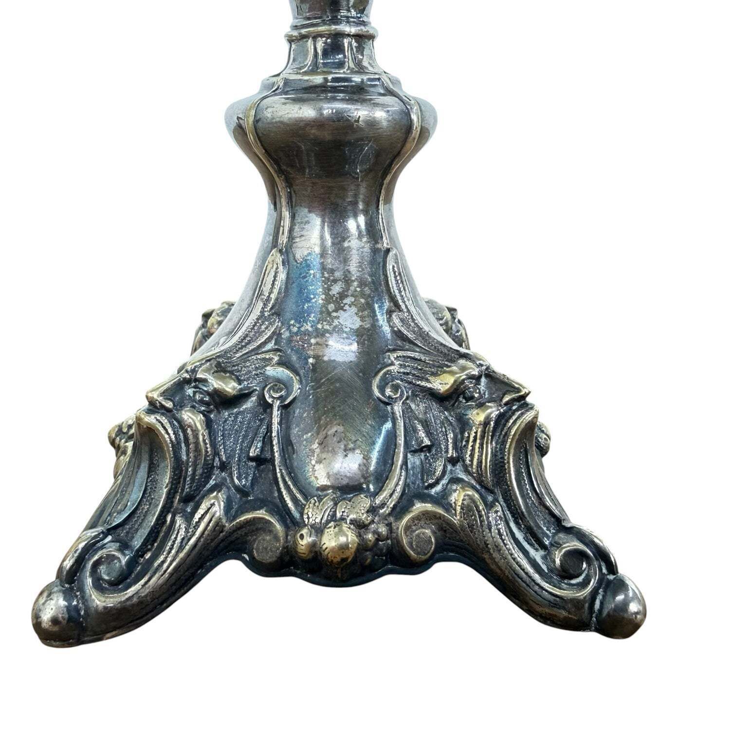 Paar Art Nouveau verzilverde kandelaars photo buy