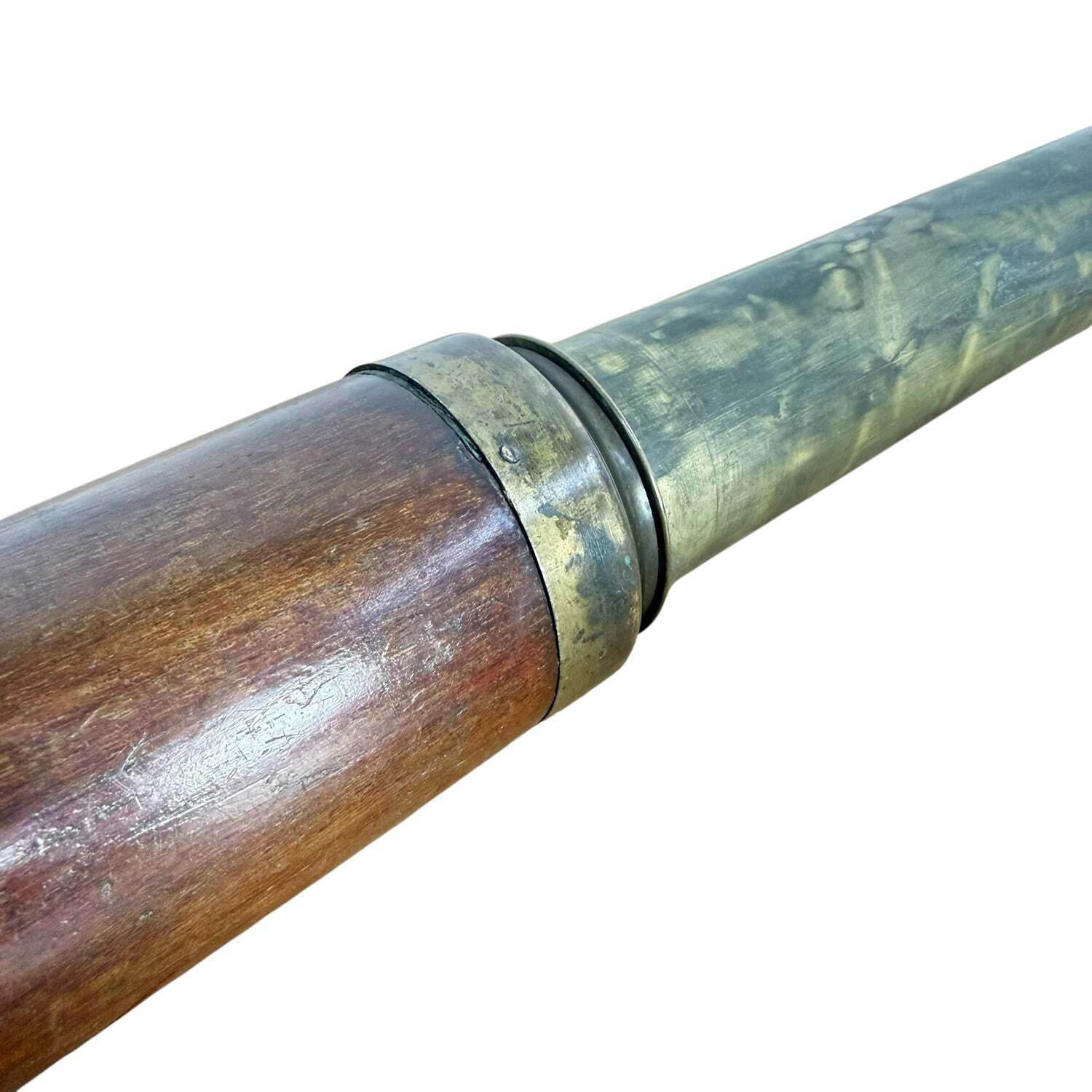 Antique Brass And Wood Telescope photo buy
