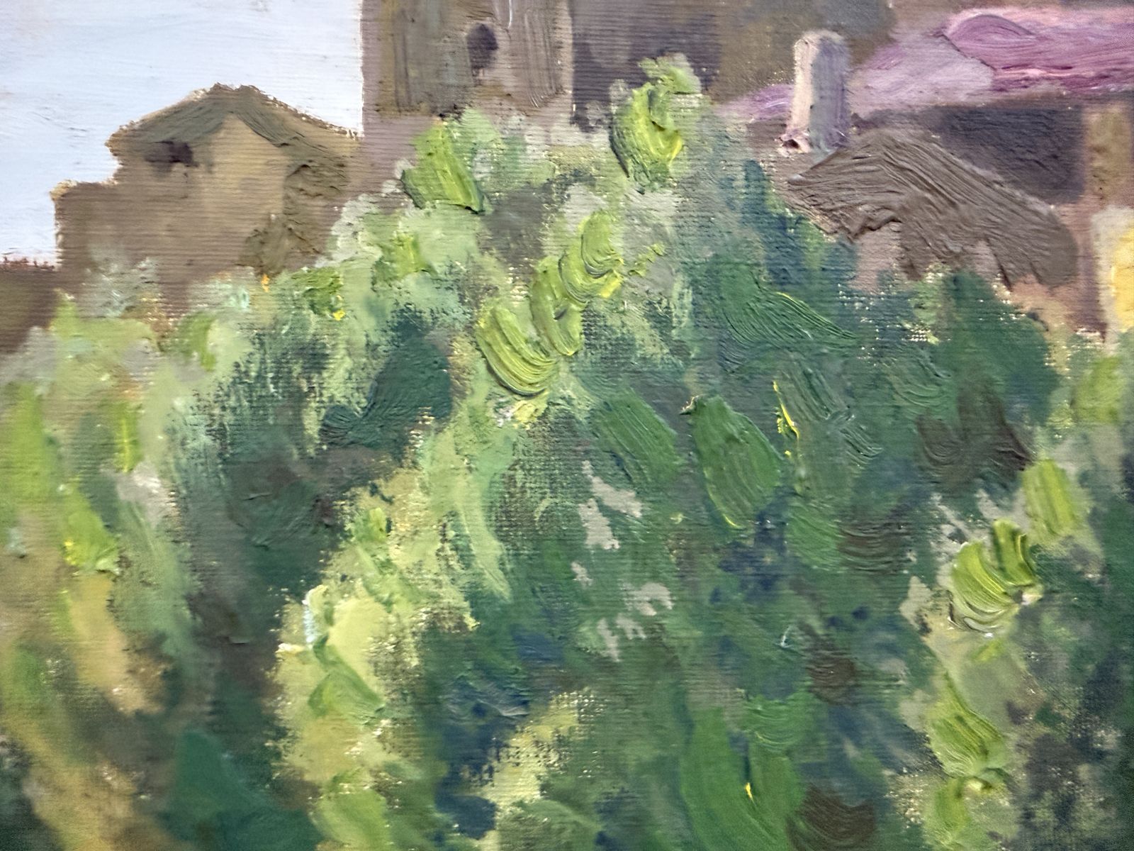Francesc Galofré Surís – Mediterraan Catalaans dorps- en rivierlandschap, olieverfschilderij 1964 photo 1400.0