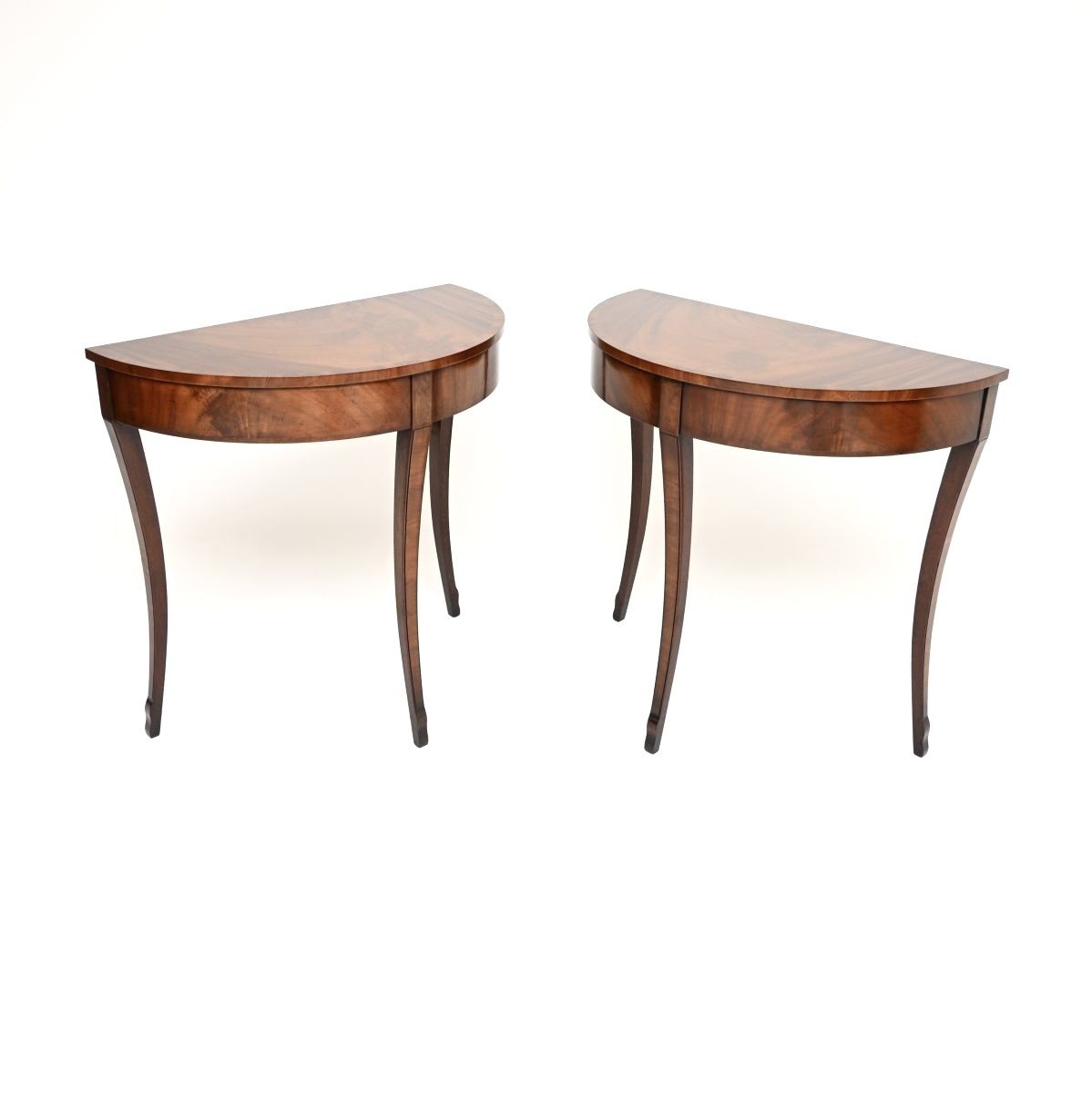 Pair Of Antique Mahogany Regency Style Console Tables photo 1658.0