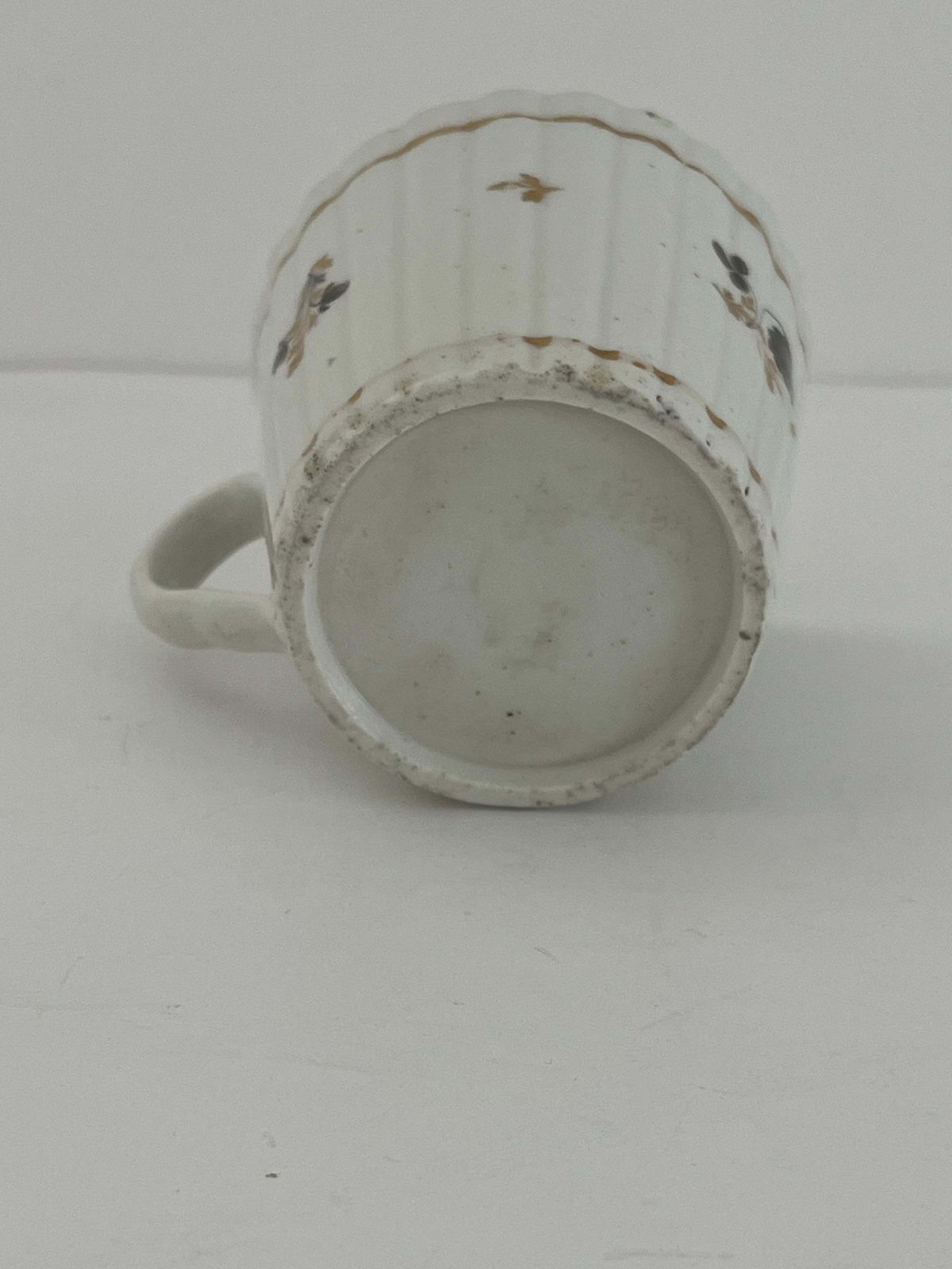 Chamberlains Worcester Coffee Can Porcelain Vertical Flutes, Gilded Ptn, Ca 1790 photo buy