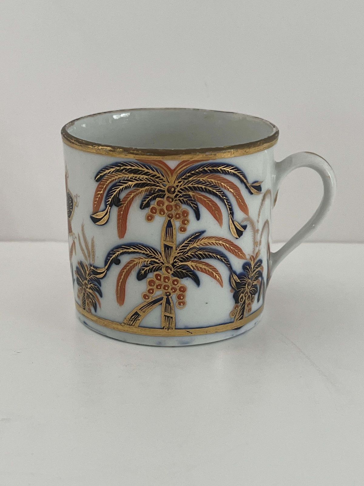 Georgische koffiekop van New Hall, handgeschilderd porselein, patroon 484, ca. 1805 photo 251.0