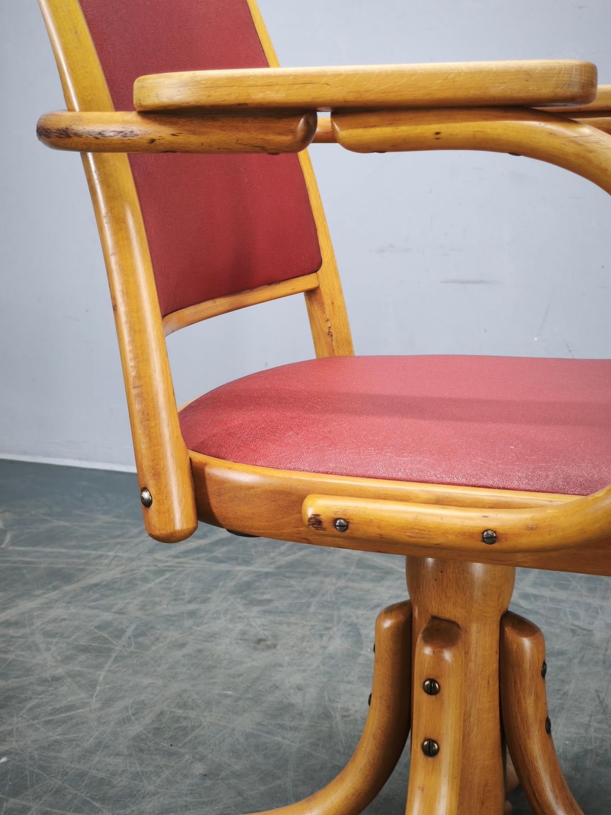 Ligna Adjustable Swivel Office Chair, Czechoslovakia, 1950s photo buy