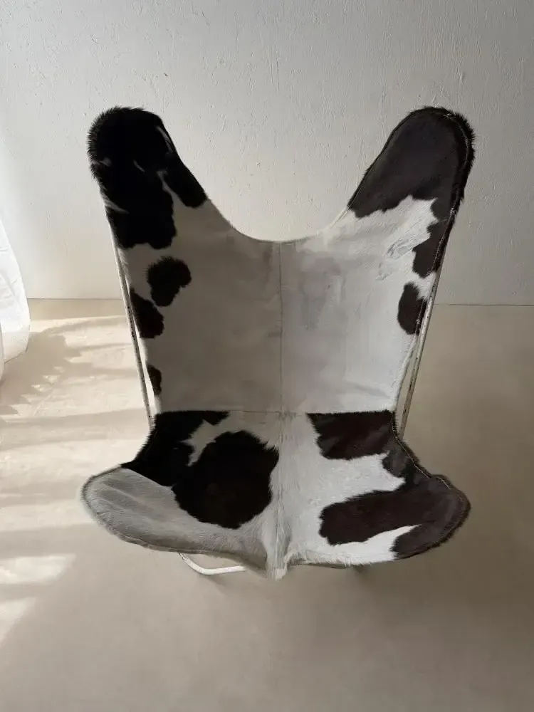 Vintage 1970s Cowhide Butterfly Armchair photo for sale