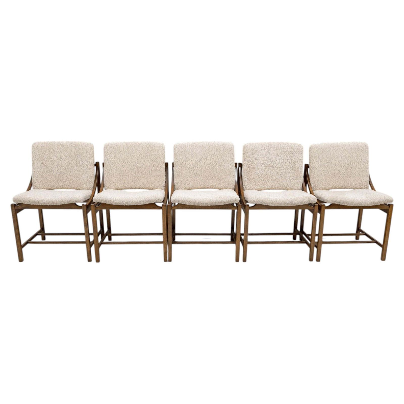 Set van vijf Vittorio Rossi eetkamerstoelen voor Lorenzon Italia, jaren 1960