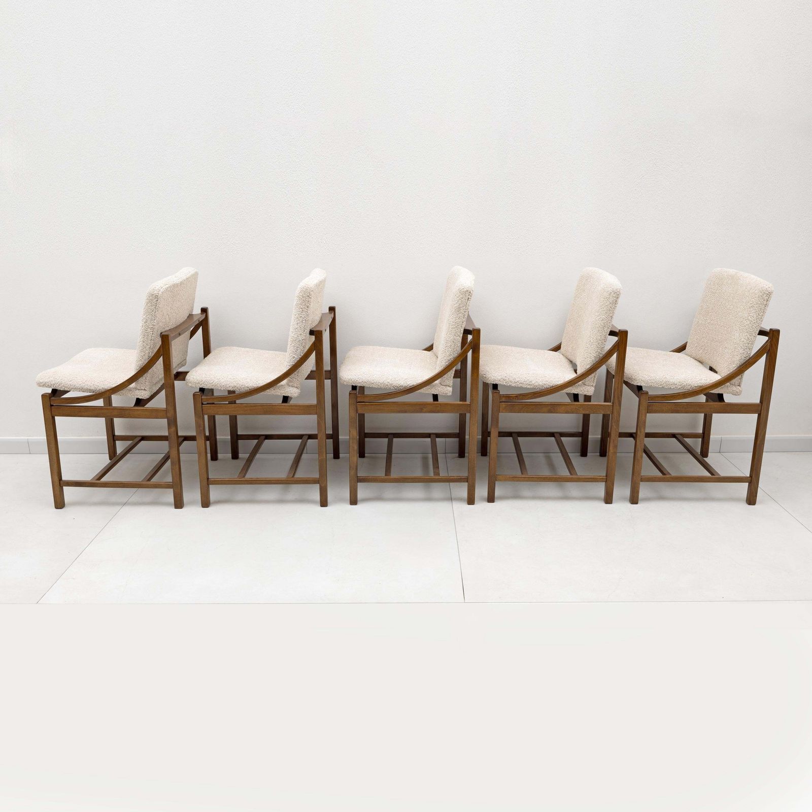 Set van vijf Vittorio Rossi eetkamerstoelen voor Lorenzon Italia, jaren 1960 photo buy