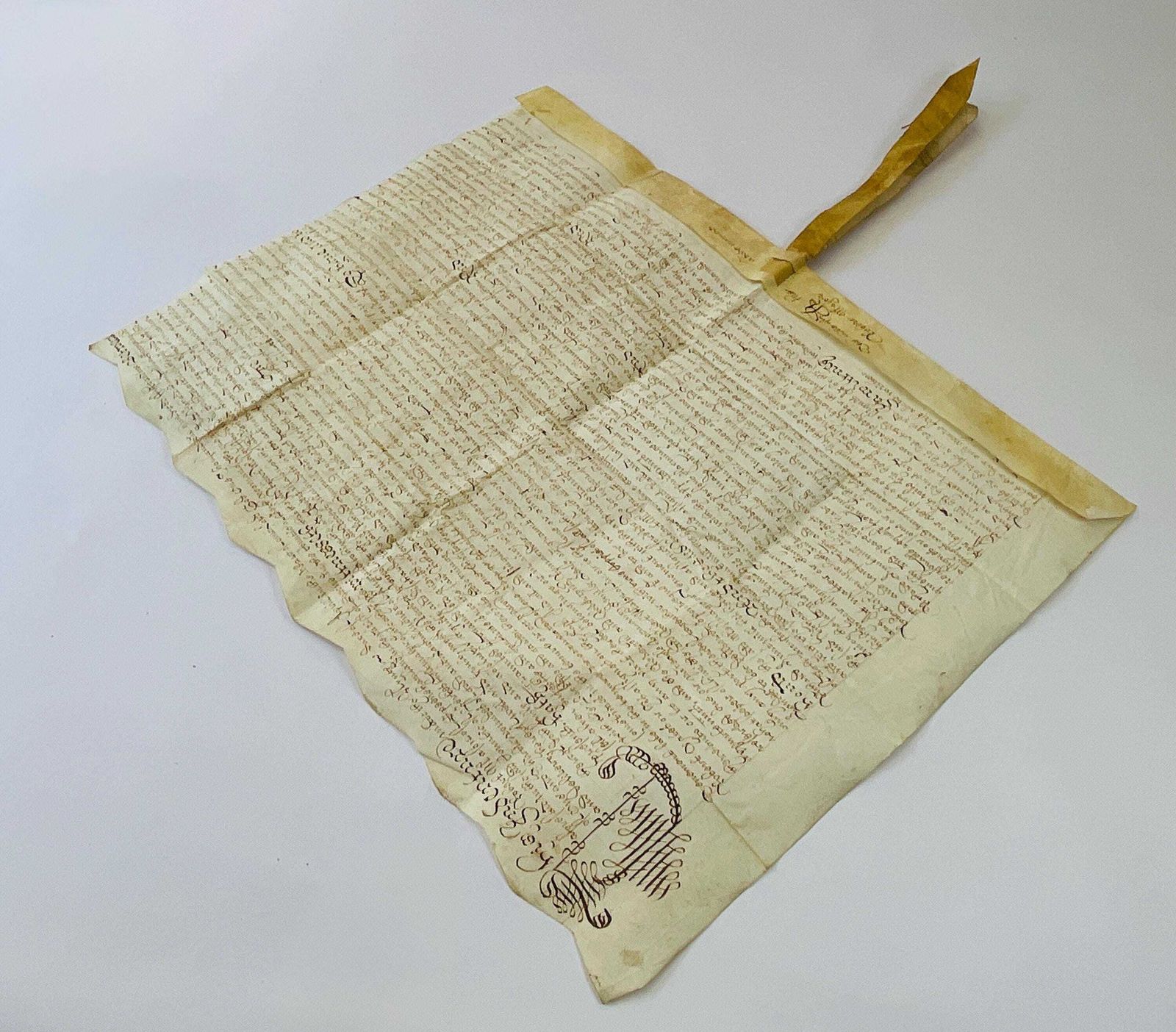 130.0 Zeldzame 17e-eeuwse Engelse landindenture - Ondertekend in 1652 photo