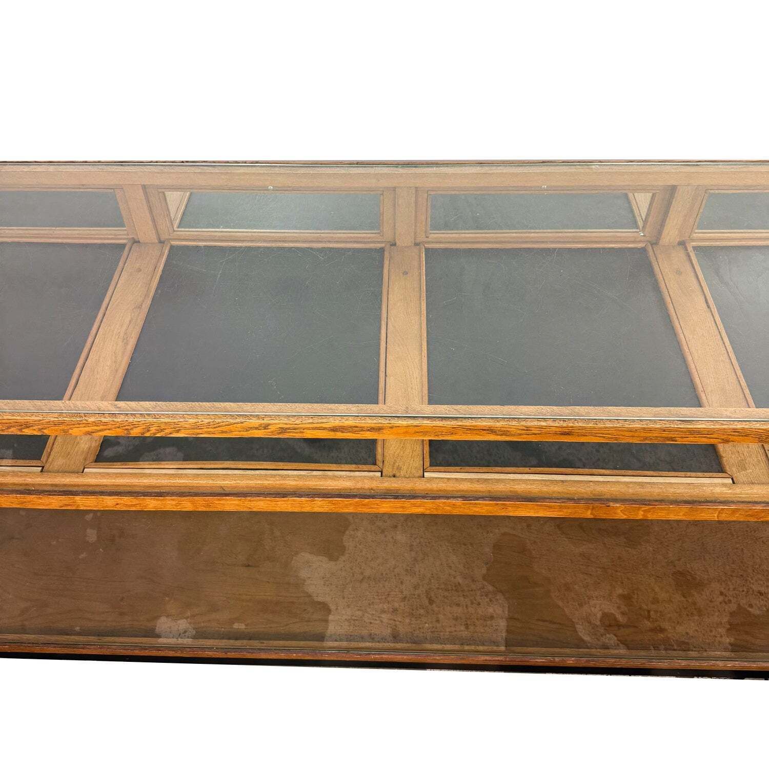 Large Vintage Oak Shop Display Counter photo vinterior