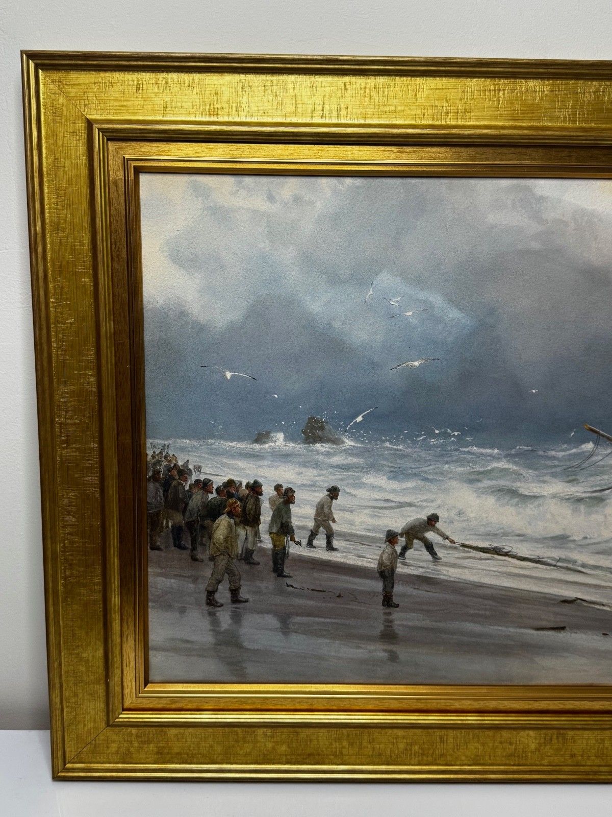 Groot Dramatisch Marineschillerij Scheepswrak Hoog Tij bij Trebarwith Strand Cornish Kust door Charles Sim Mottram Rba photo buy