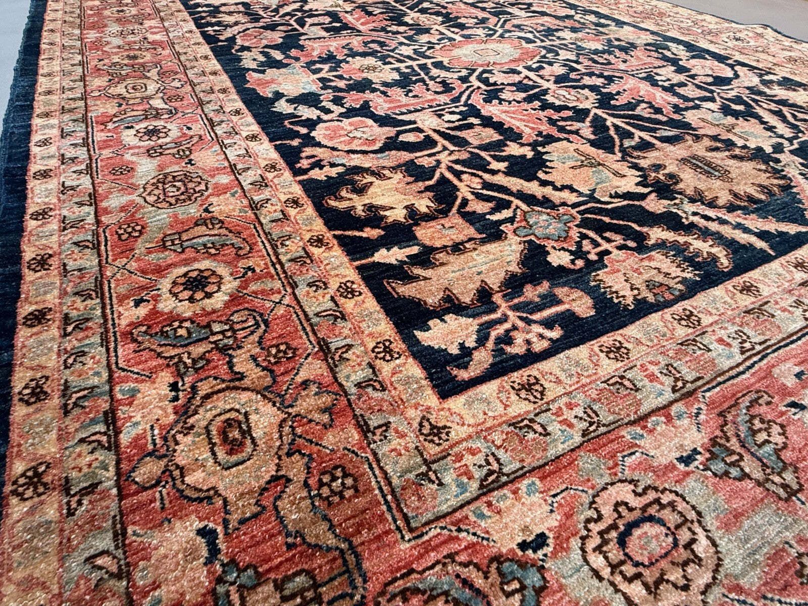 Fijn Afghaans Wollen Ziegler Vloerkleed 246x306 cm Chobi Rood, Beige Zwart, Groot photo 2296.0