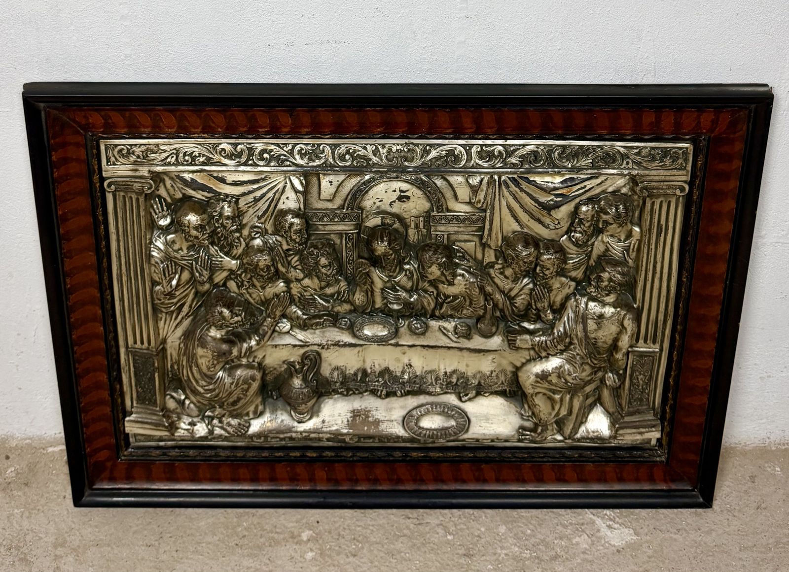 Framed Relief Of The Last Supper, Mid 20th Century photo furniture