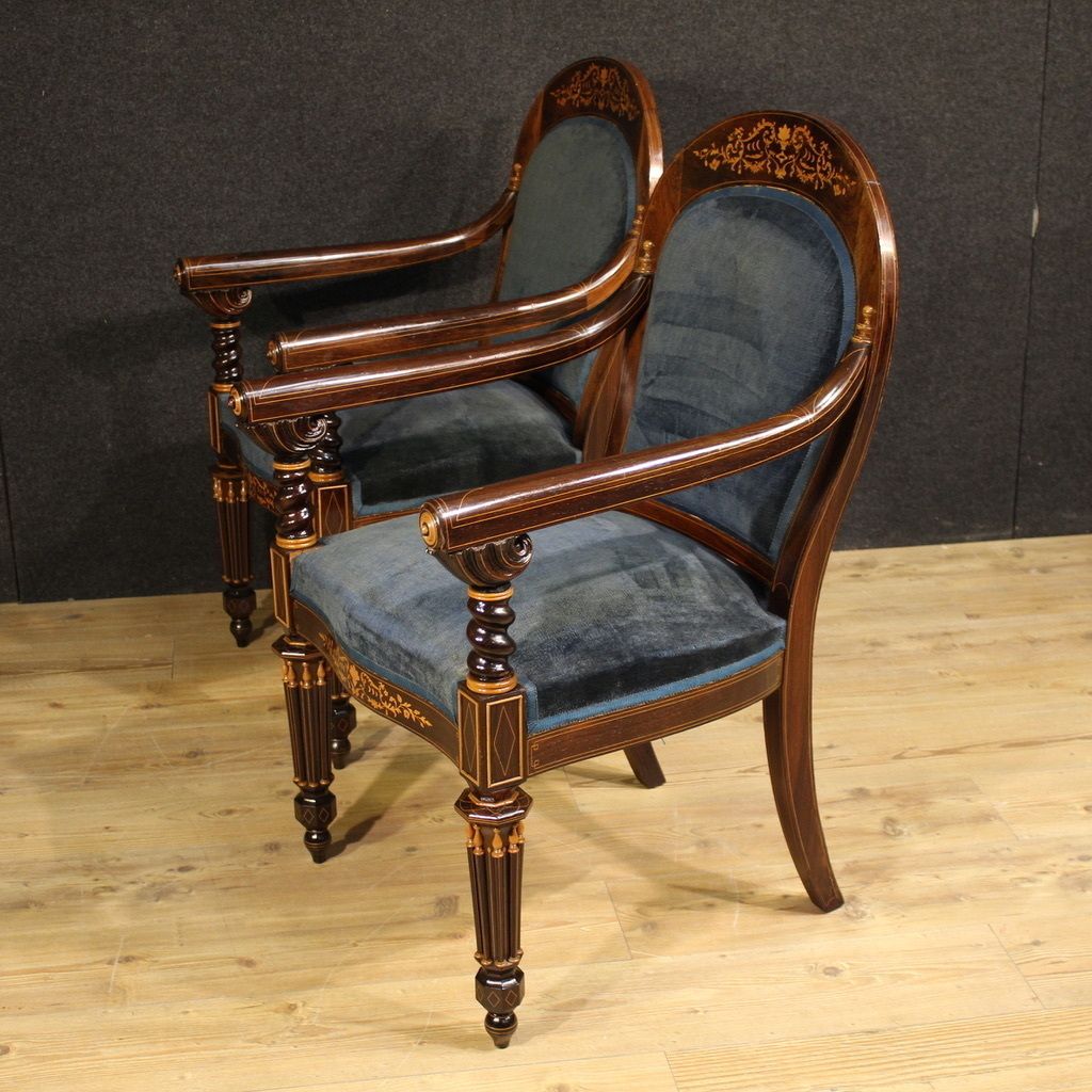 Pair Of 19th Century French Charles X Armchairs photo Furniture