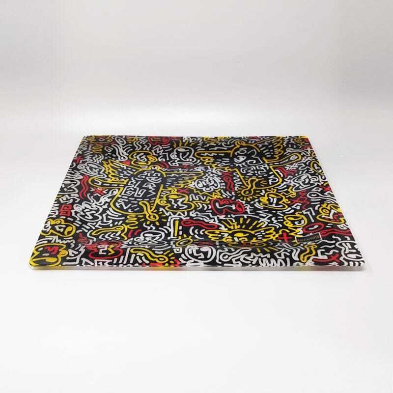 Plateau de service Pop Art années 1990, Keith Haring, par Café Des Arts. photo 406.0