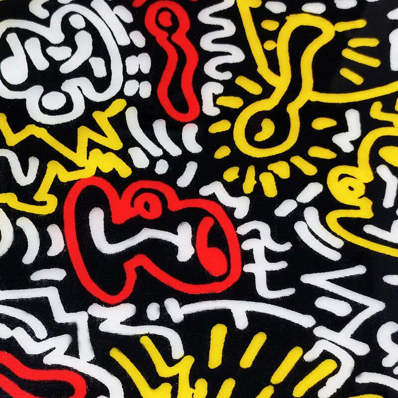 photo furniture Plateau de service Pop Art années 1990, Keith Haring, par Café Des Arts.