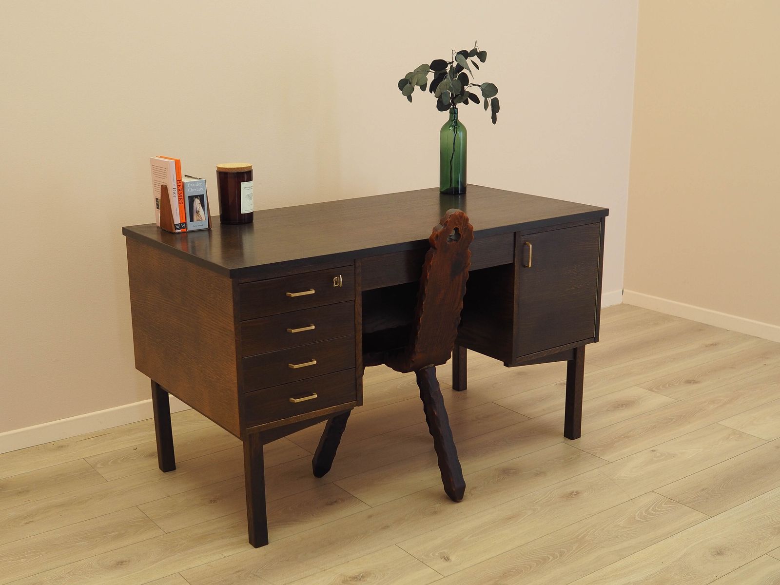 Bureau scandinave en chêne, années 1970, fabriqué au Danemark photo Mobilier