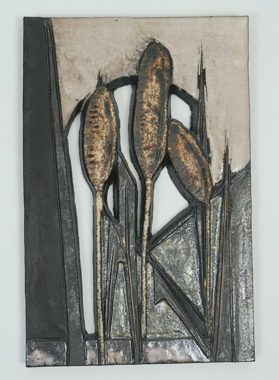 2 carreaux muraux vintage décoratifs, années 1970, Ruscha Keramik, motif floral photo 222.0