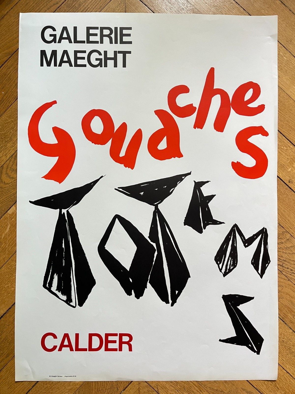 Alexandre Calder Vintage Lithographic Poster Poster 1966 Totems Maeght Paris