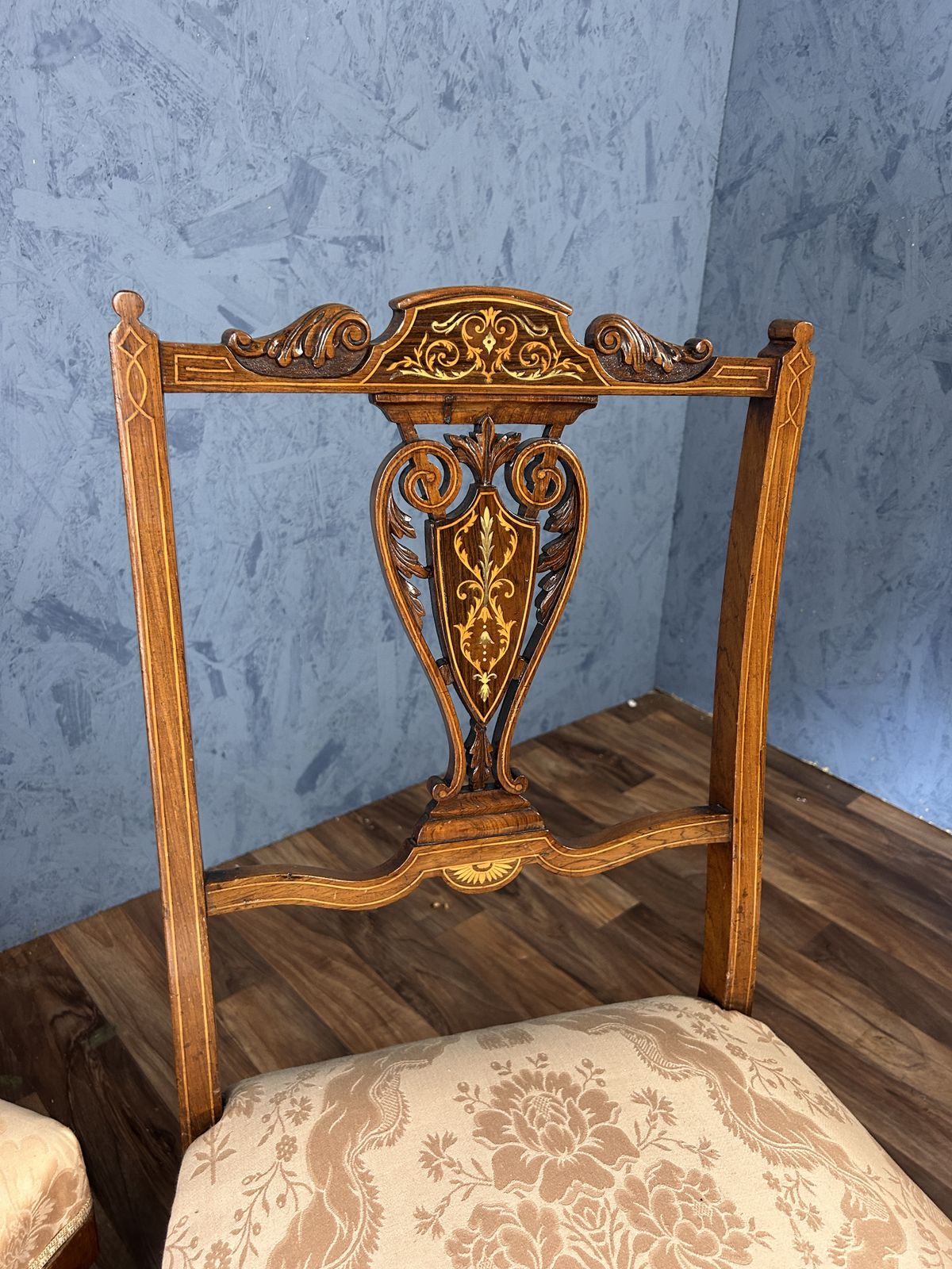 Stunning Pair Of Ewardian Rosewood Nursing Slipper Chairs photo buy