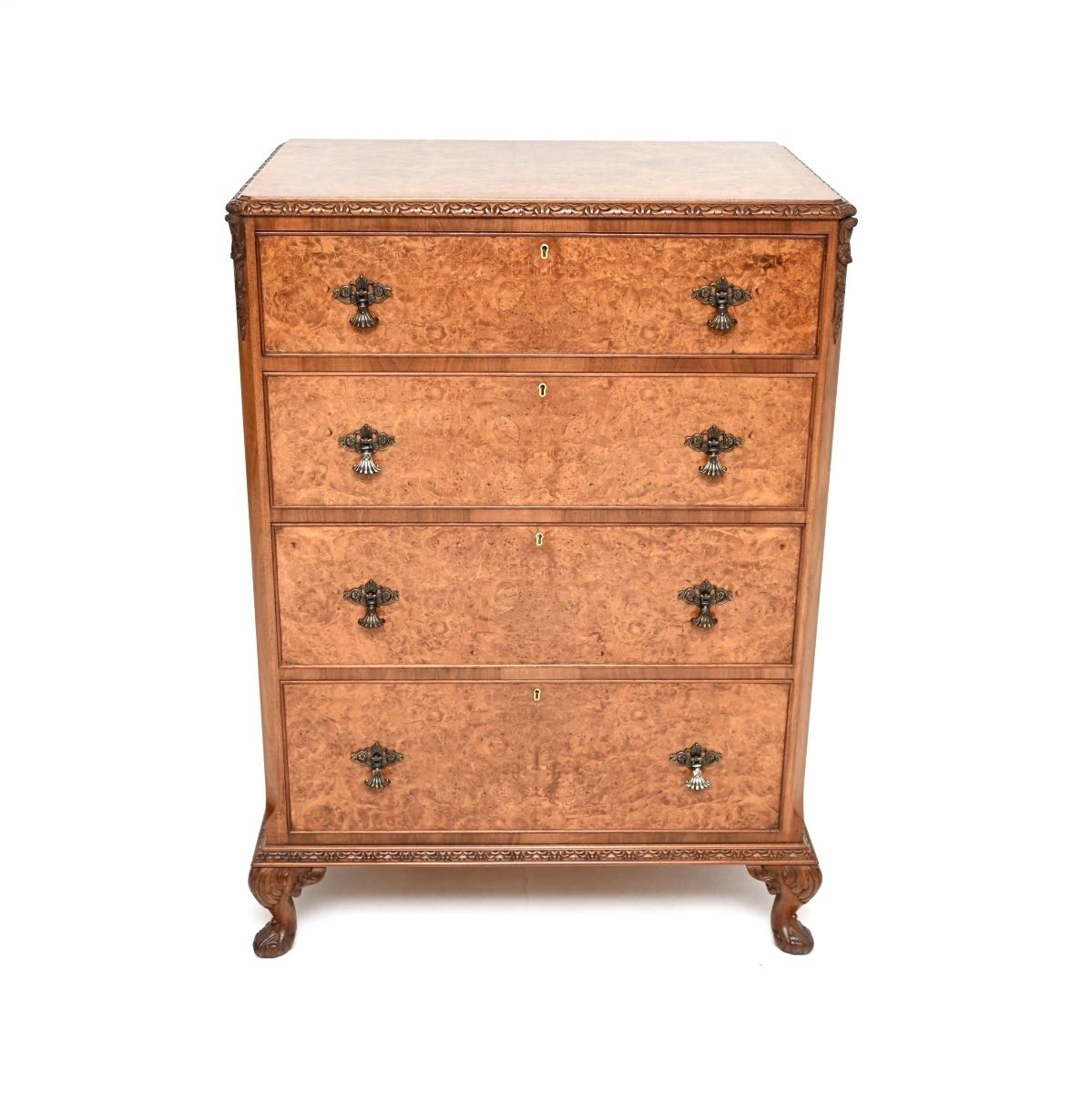 Antique Burr Walnut Chest Of Drawers photo furniture