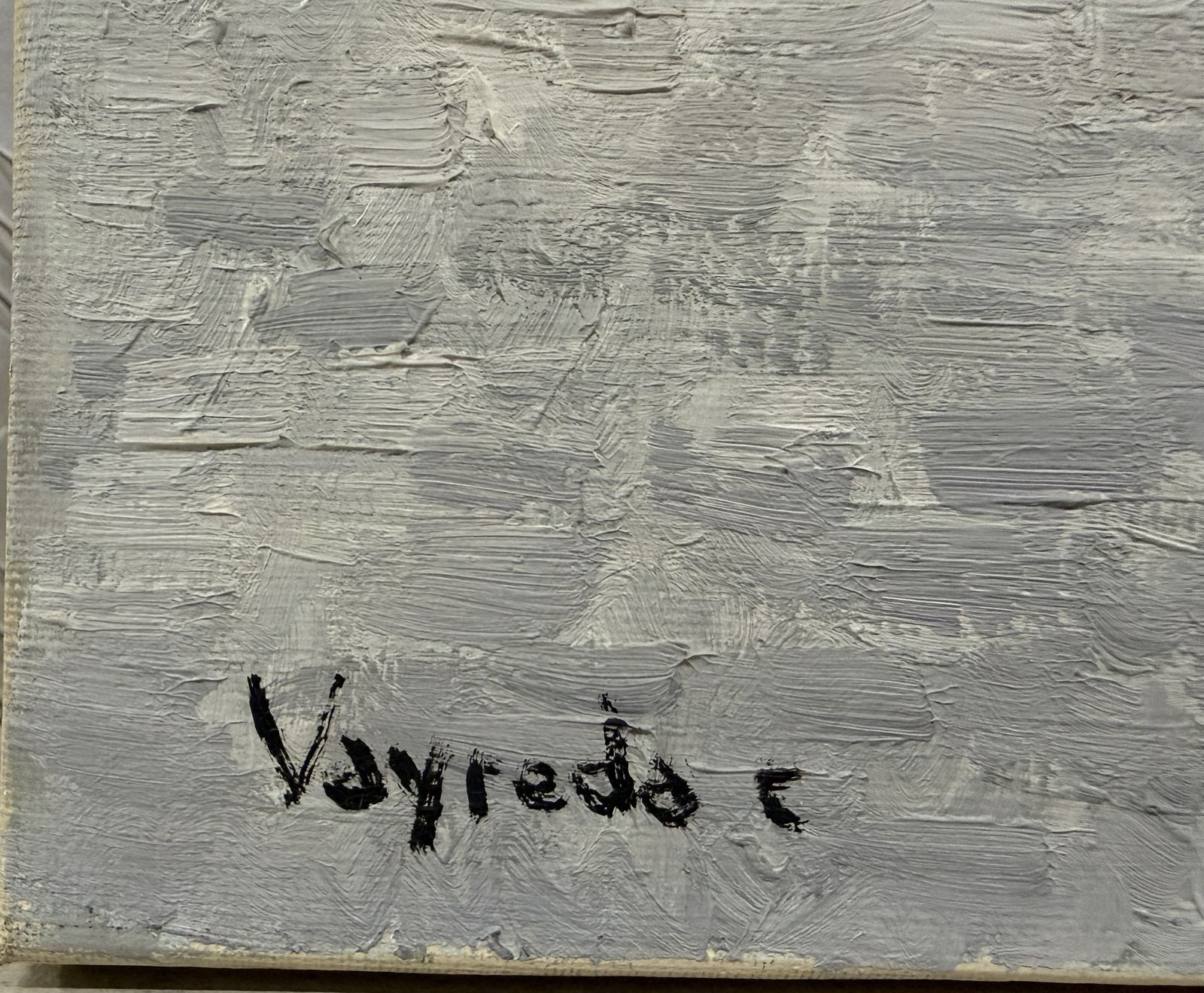 Josep Maria Vayreda Canadell, peinture à l'huile, village espagnol, maisons blanches et balcons en bois, années 1990 photo furniture