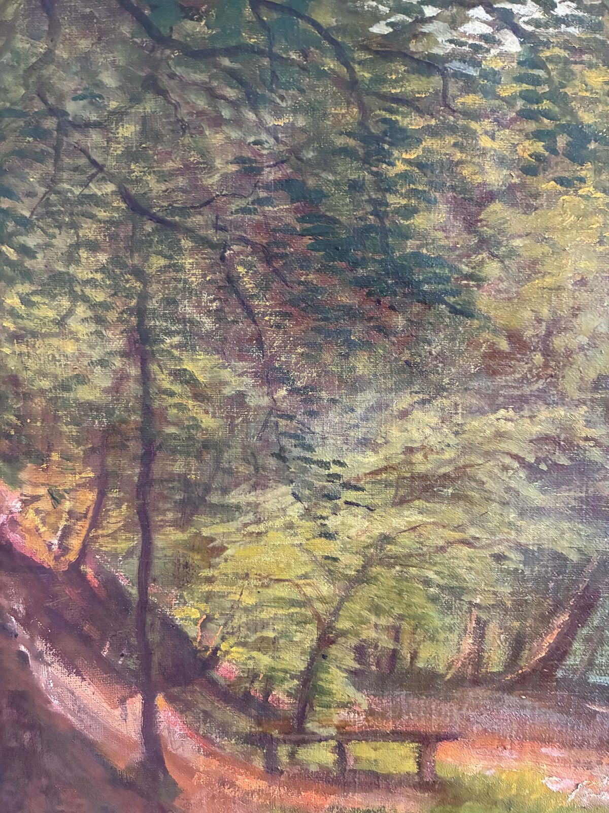 Vintage Original Oil Painting Forest Landscape photo buy