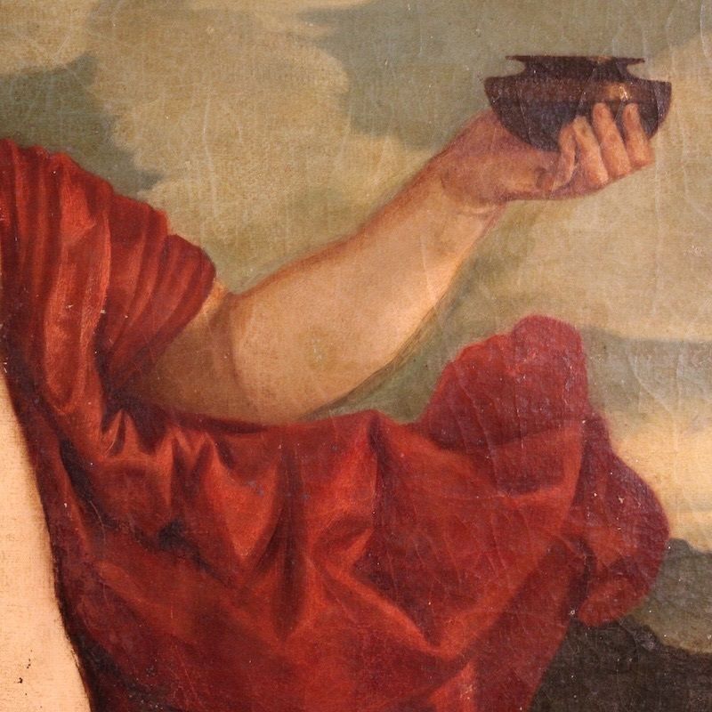 Antiek Italiaans schilderij, Sacrale Liefde, 19e eeuw photo buy
