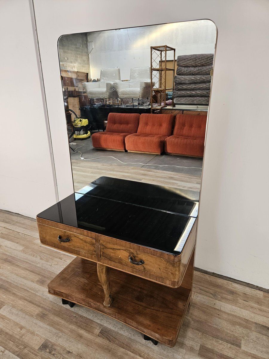 Coiffeuse Art déco avec miroir et tiroirs, 1940 photo furniture