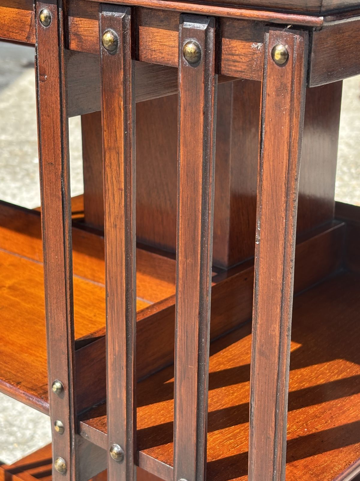 19th Century Victorian Period Mahogany Revolving Bookcase photo vintage