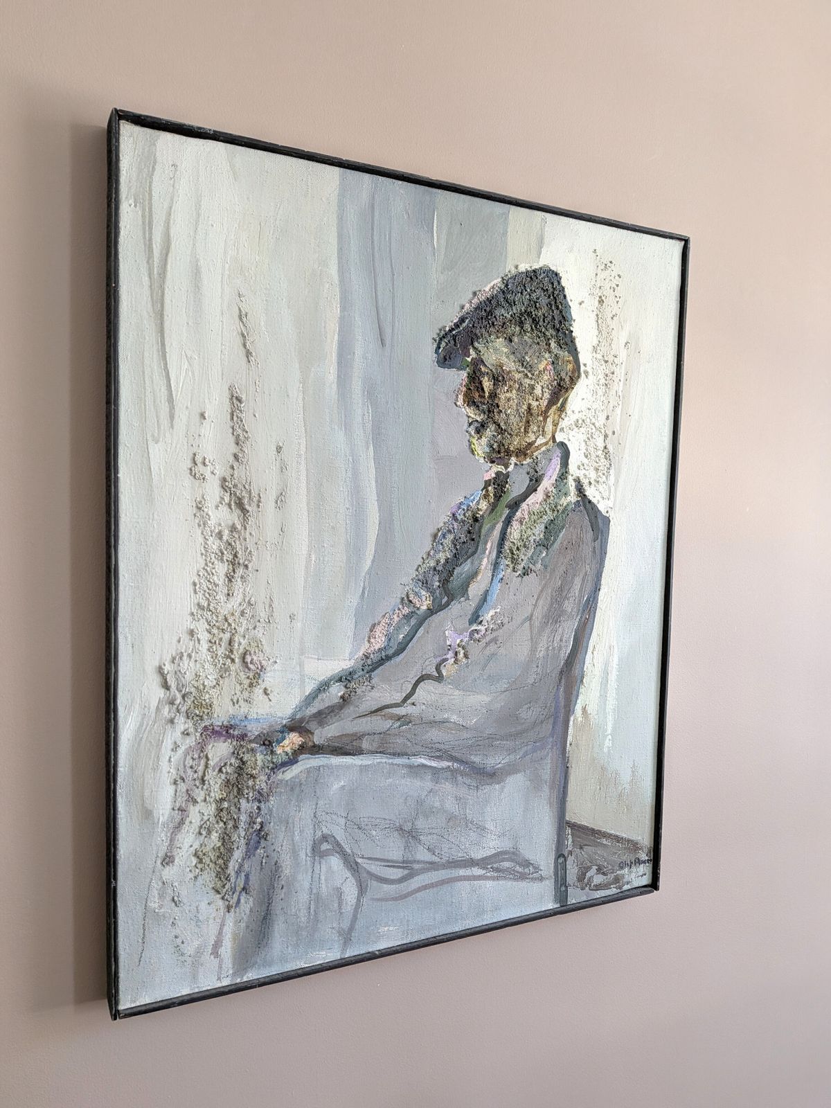 The Gentleman, olieverfschilderij, midden 20e eeuw photo Kunst