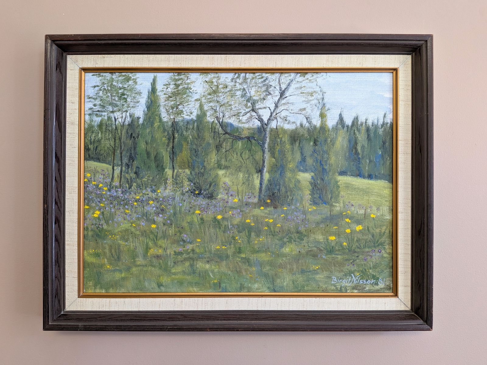 Wildflower Meadow . Oil Painting